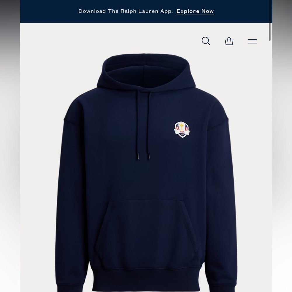 Ralph Lauren Navy Hoodie sz large